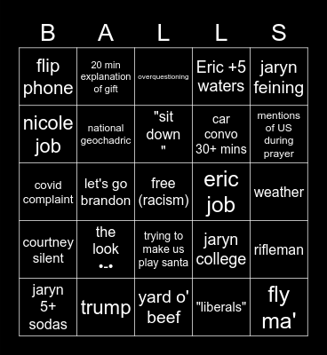 merry crisis Bingo Card