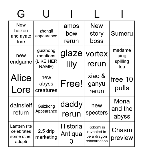 2.4 COPIUM IMPACT Bingo Card