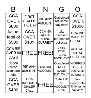 JUNE CONTEST GAME 2 Bingo Card