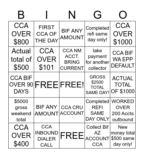 JUNE CONTEST GAME 2 Bingo Card
