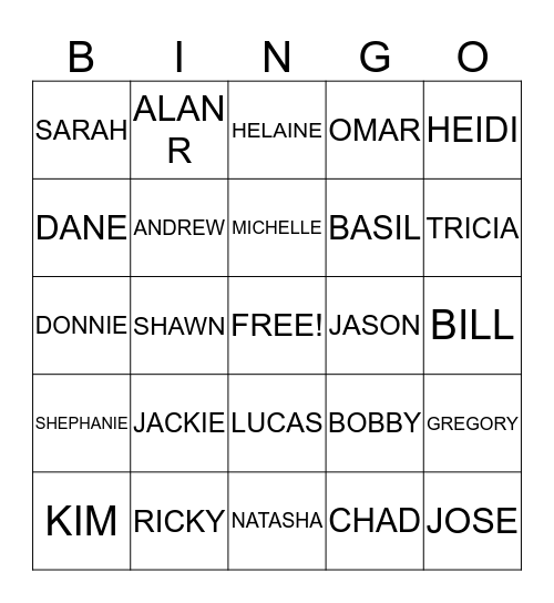 RED APPLE STARS Bingo Card