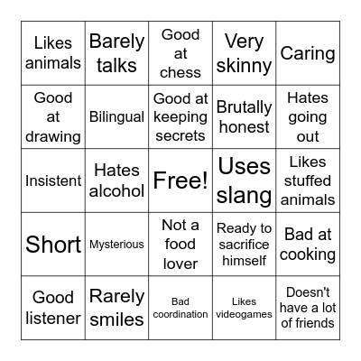 Goru Fisher Bingo Card