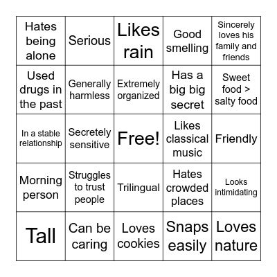 Vincent Lehane Bingo Card