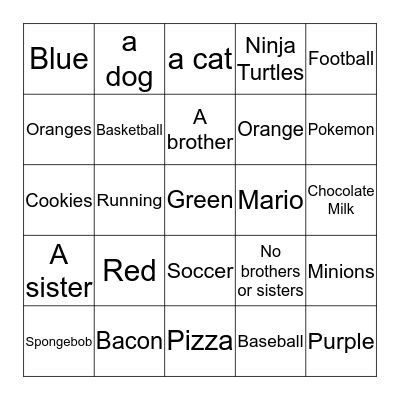 Get To Know You BINGO Card