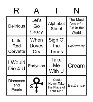 PURPLE Bingo Card