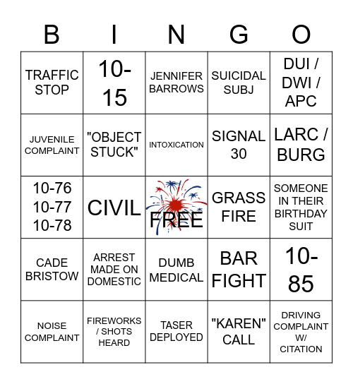 NEW YEARS EVE / NEW YEAR Bingo Card