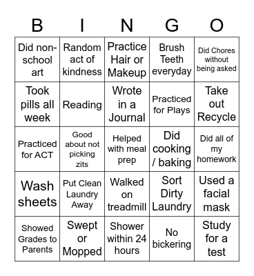Motivational Bingo! Bingo Card