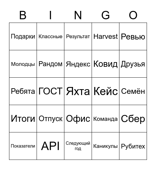 Documentat NY Bingo Card