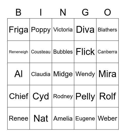 Nessetti Animal Crossing (Round 1) Bingo Card