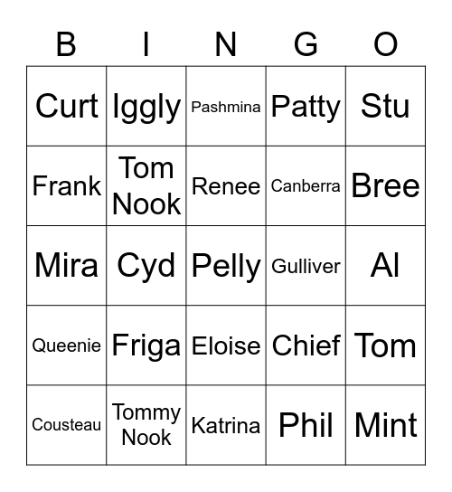 Maeva's Bingo Card (Round 1) Bingo Card