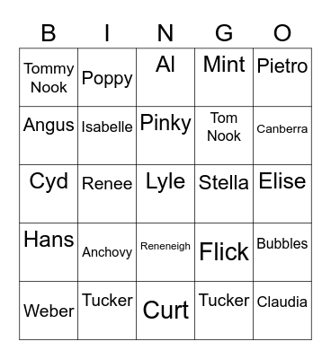 Ralfonic Animal Crossing (ROUND 2) Bingo Card