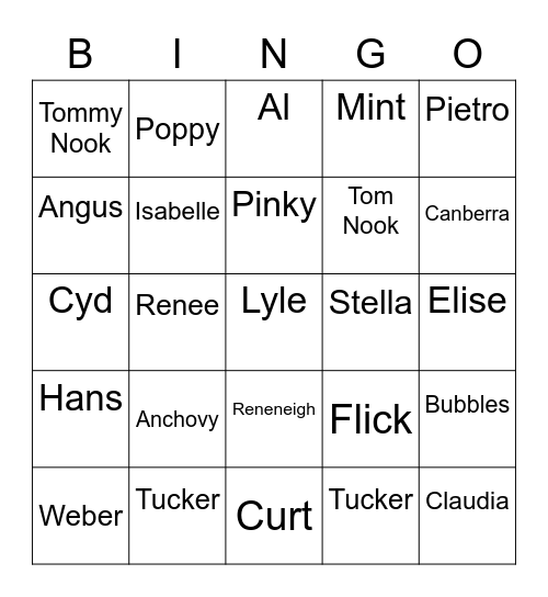 Ralfonic Animal Crossing (ROUND 2) Bingo Card
