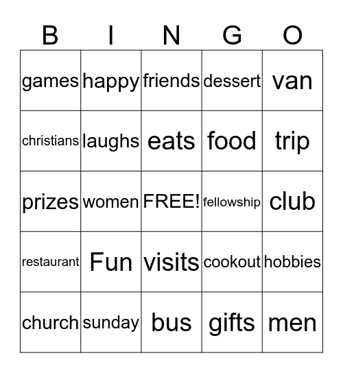 Happy christians Bingo Card