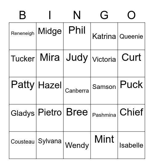 Frosty Animal Crossing (ROUND 1) Bingo Card