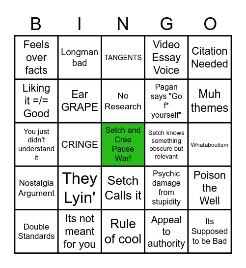 STAG Bingo Card