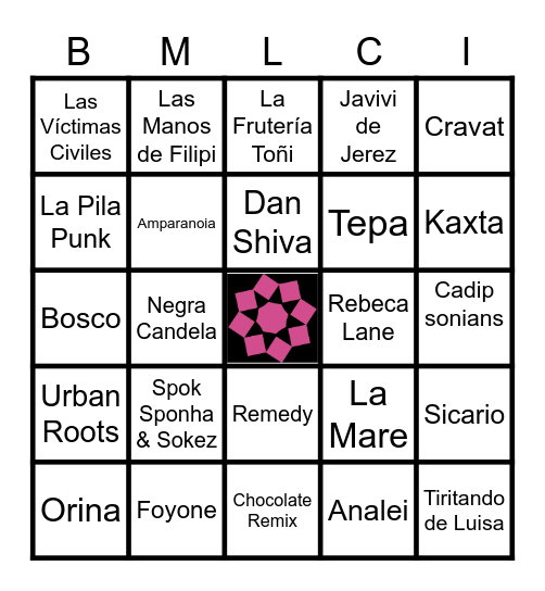 Bingo Musical Invisible Bingo Card