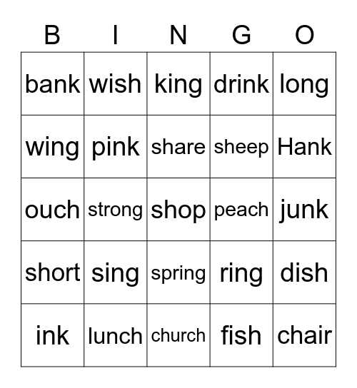 Review 2 Bingo Card