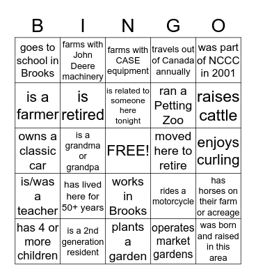 One Tree Block Party- June 2015 Bingo Card