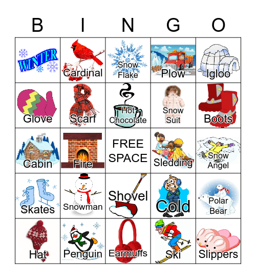 Winter Bingo Card