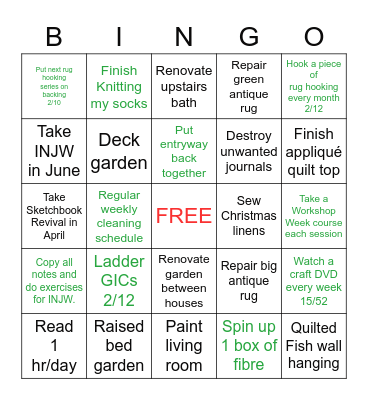 2022 Bingo Card