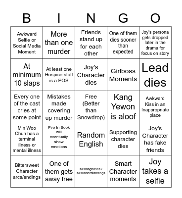 The One and Only Bingo Card