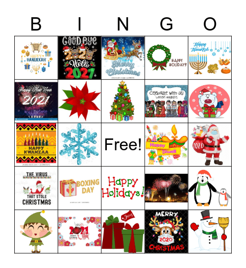 Holiday Bingo Card