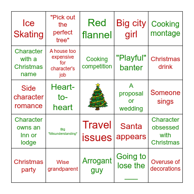 Hallmark Movie Bingo Card