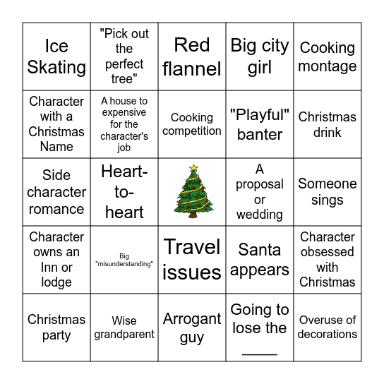 Hallmark Movie BINGO Card