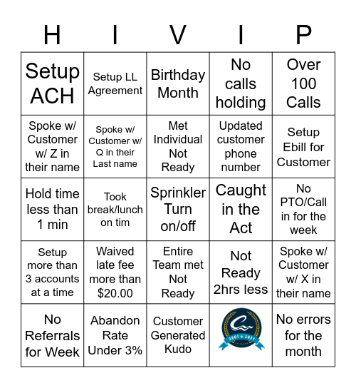 CARKW BINGO Card