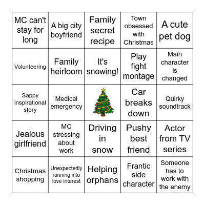 Hallmark Movie BINGO Card