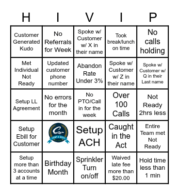 CARKW BINGO Card