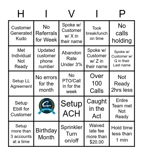 CARKW BINGO Card