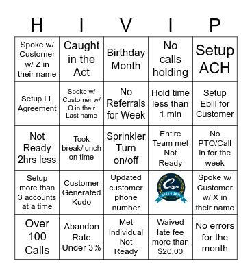 CARKW BINGO Card
