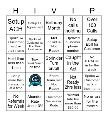 CARKW BINGO Card