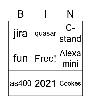 ARC Bingo Card