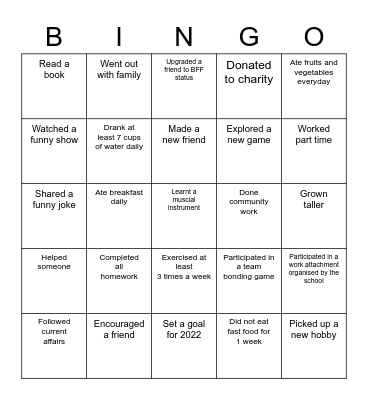 Knowing my peers Bingo Card