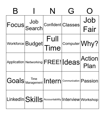 Bonnie's BINGO Card