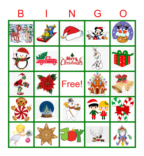 Holiday Bingo Card