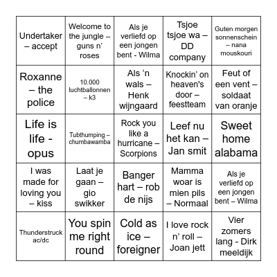 Bing Bong Bingo Card