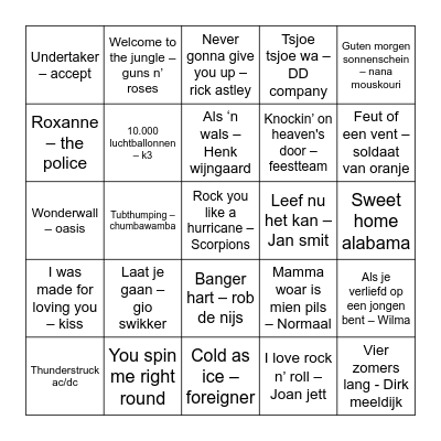 Bing Bong Bingo Card