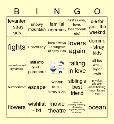 HYUNHO Bingo Card