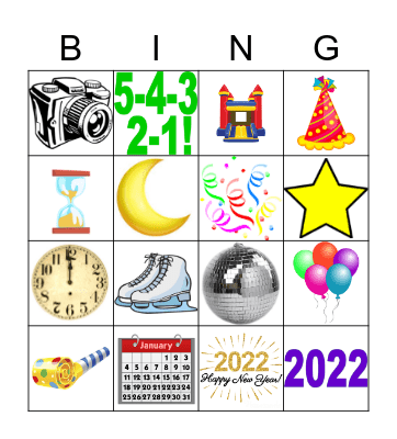 New Year's Eve Matinee Bingo Card