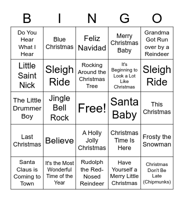 Antioch Christmas Bingo Card