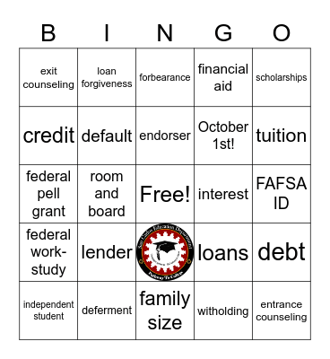 FAFSA BINGO Card