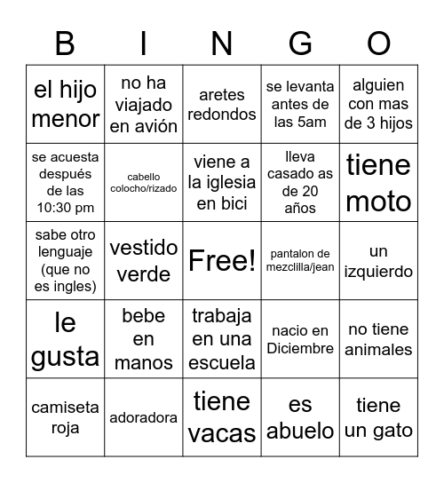 Edicion: Mision la Cosecha Bingo Card