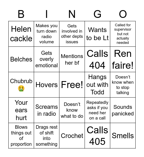 Unit 72 Bingo Card