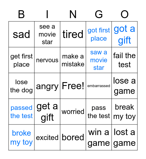 Jump Up 4 Unit 2 Bingo Card