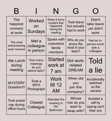 Blame it on BINGO- Ezovions!! Bingo Card
