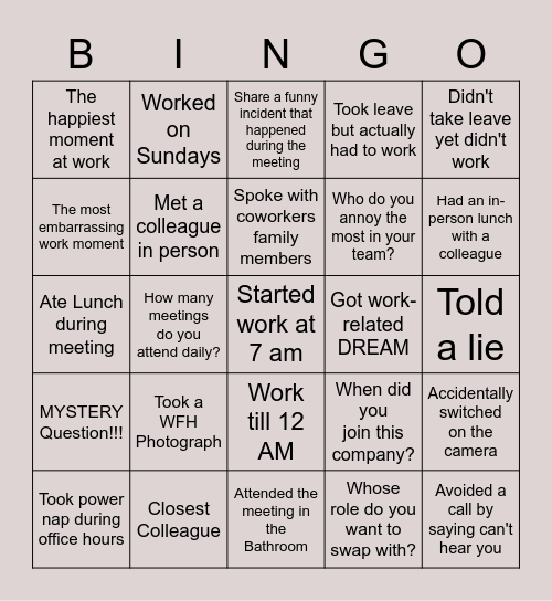 Blame it on BINGO- Ezovions!! Bingo Card