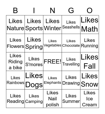 Girl Scouts Bingo Card